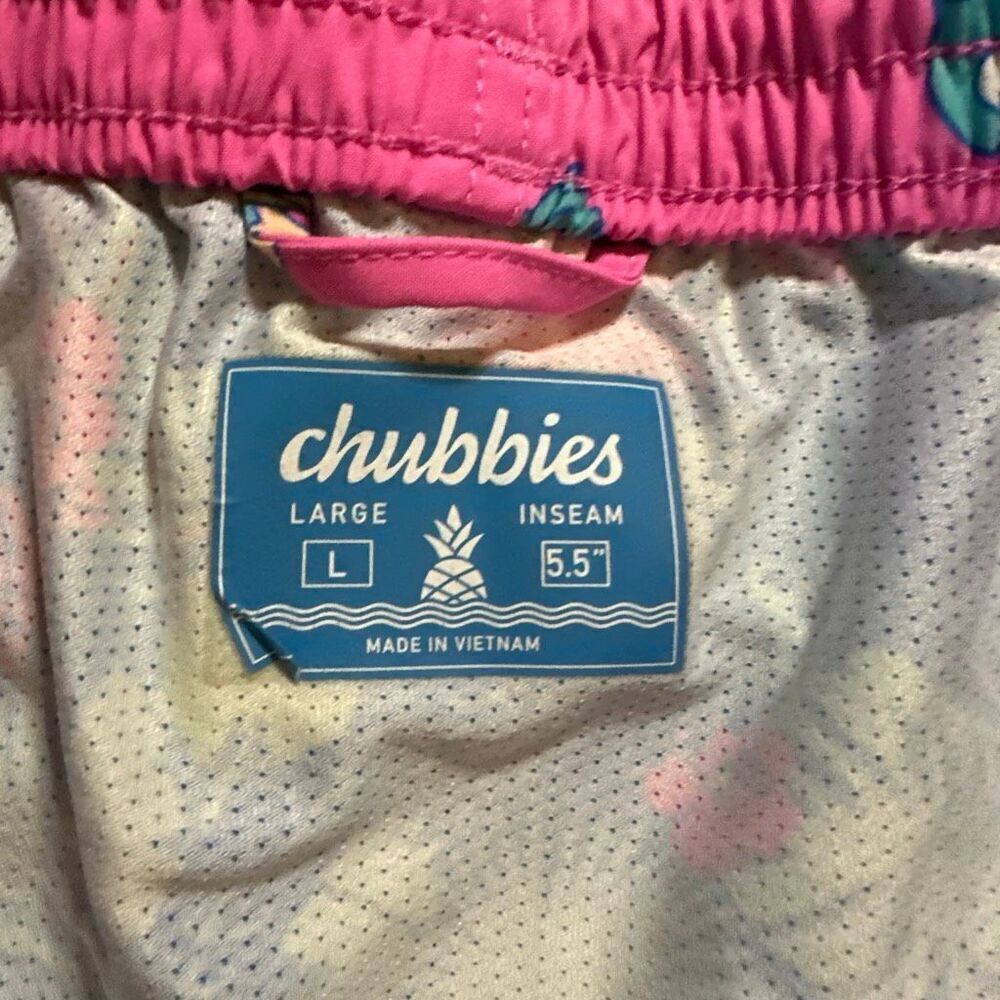 Chubbies toucan can do it pink 5.5” swim trunks large - Picture 6 of 9